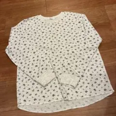 花柄 ワッフル 長袖カットソー Lサイズ ハニーズ