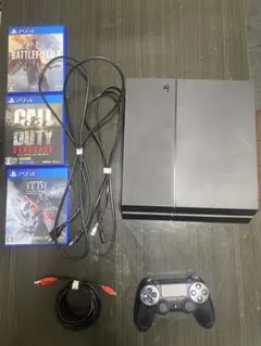 PS4本体 + ゲーム3本 + コントローラー＋コード類