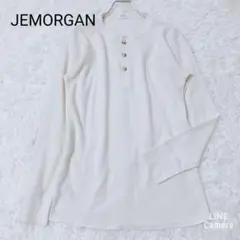 ジェーイーモーガン 長袖カットソー XL アイボリー ボタン ワッフル生地 春秋