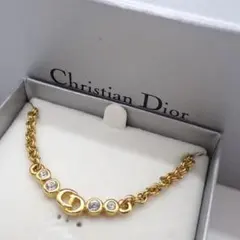 美品 ディオール ネックレス ラインストーン CD ロゴ