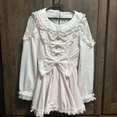 LIZLISA トリプルリボンフリルセットアップ　ピンク