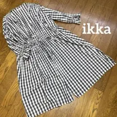 ikka シャツワンピース風 羽織り カーディガン ロング丈　Lサイズのサムネイル