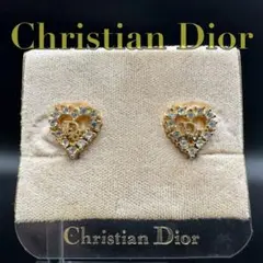 極美品✨　Dior　イヤリング　CD ロゴ　ラインストーン　希少　刻印　1866