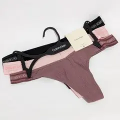 Calvin Kleinレディース下着 ショーツTバック パンツ ３枚セット S