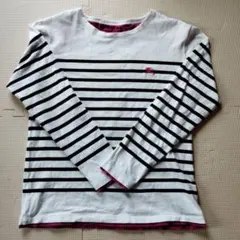 COMME des GARCONS 花柄 ボーダー ニットバックボタンM COMME des GARCONS 花柄 ボーダー ニットバックボタンM - メルカリ
