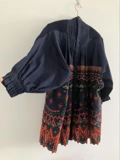 sacai サカイ 異素材ドッキング ニット デニムシャツ 五分袖 未着用