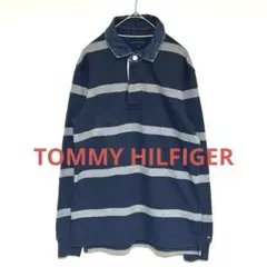 TOMMY HILFIGER トミーフィルフィガー　ラガーシャツ　デニム襟