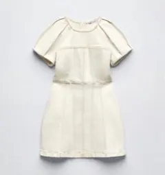 ZARA 白デニム ワンピース
