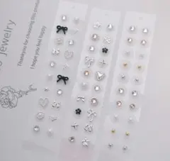 60粒本日サービス品　耳つぼジュエリー　ステンレス　シルバー