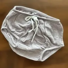 薄い紫のコットンショートかぼちゃパンツ