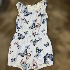 H&M蝶プリントロンパース 9-12M
