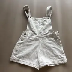 デニムオーバーオールショートパンツ