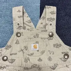【48】Carhartt キャンプ柄 オーバーオールのサムネイル