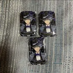 ツイステ アズール ラメキラスクエア缶バッジ 寮服 ツイステッドワンダーランド