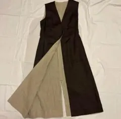 ユナイテッドアローズグリーンレーベルリラクシング　ロングジレ　リネン