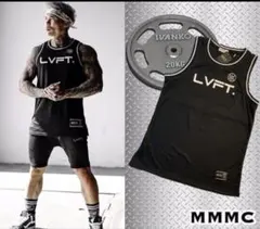 【M】LIVE FIT. メンズ タンクトップ ブラック 筋トレ ジム LVFT