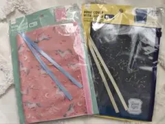 スライダー付ブックカバー　B6 2個セット ドリーム（ピンク）スター（ネイビー）