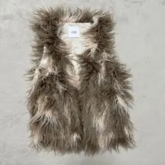 GYDA フェイクファーベスト ブラウン系F