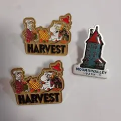 Moomin 収穫テーマ ピンバッジ 3個セット　MOOMINバレーパーク