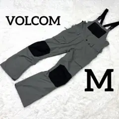 美品 ボルコム スノーボード ビブパンツ グレー M【E-52】