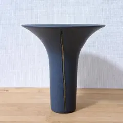 池坊 いけばな 正明作 花器 京焼 華道具陶器 花瓶 フラワーベース 円錐