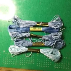 青系刺繍糸 ５本セット