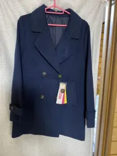 ネイビー ダブルブレストコート Mサイズ