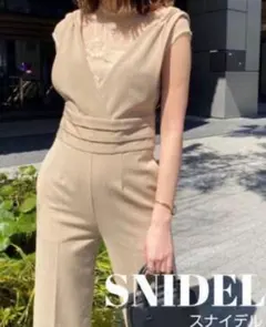 SNIDELオールインワン 異素材ドッキング サロペット パンツ - メルカリ