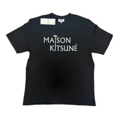 新品 Maison Kitsuné ビッグロゴ 半袖Tシャツ 黒 M タグ付のサムネイル