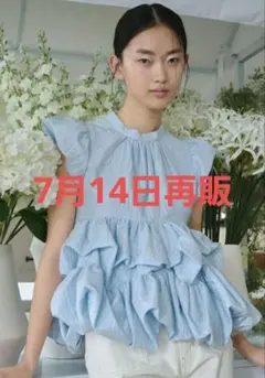 最安値)THE TOE Peony Peplum Top - メルカリ