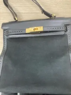 GINZA kanematsu 黒 ハンドバッグ ゴールド金具 美品