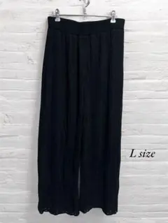 【期間限定値引中⭐︎】Ranan黒のLサイズワイドパンツ