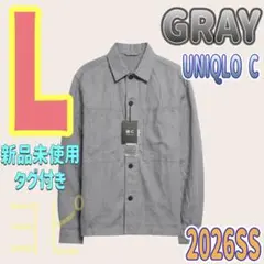 新品】UNIQLO:C プレミアムリネンシャツジャケット＋ グレー L - メルカリ