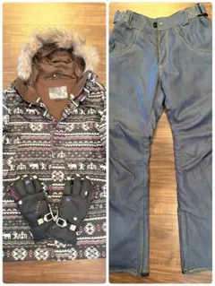 スノーボードウェア上下セット➕グローブ