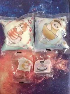 【4個】mofusand × くら寿司【アクリルステッカー、クッションチャーム】