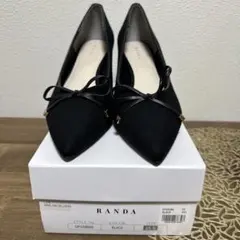 RANDA ブラック パンプス 25.5㎝