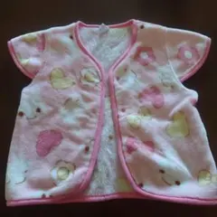 ベビーベスト 90cm ピンクうさぎ 花柄