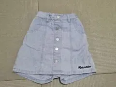 ボタン付きスカート風 ショートパンツ 130