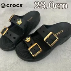 クロックス サタデー メタリック バックル サンダル ウィメンズ 25cm