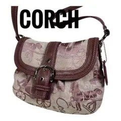 美品✨ Coach SOHO ショルダーバッグ ホースアンドキャリッジ ピンク