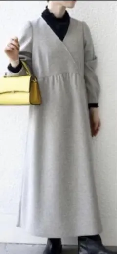 再お値下げ❗️SHIPS ANY エア ニードル ラップ デザイン ワンピース