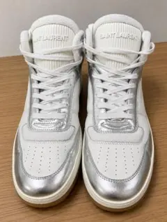 SAINT LAURENT SL80 ハイカットスニーカー シルバー 42のサムネイル