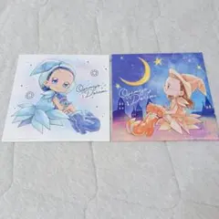 おジャ魔女どれみ 藤原はづき 妹尾あいこ ミニ色紙 2枚セット