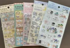 しろたん プチプチシール キラキラ シールとはぴだんぶいぷくっとシール5枚セットのサムネイル
