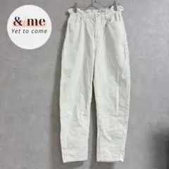 ZARAザラ　ハイウエストコーデュロイパンツ　ウエストゴム　テーパード　コットン