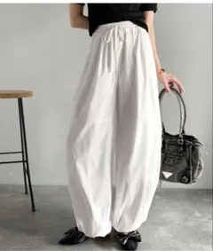 《AYA×クラシカルエルフコラボ》ワイドシルエット♪裾ドロストサーカスパンツ
