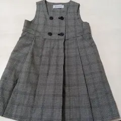 Mikihouse チェック柄 ジャンバースカート 95
