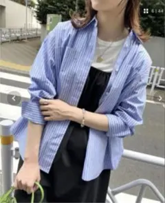 【美品】IENA コットンブロードポケットシャツ　36