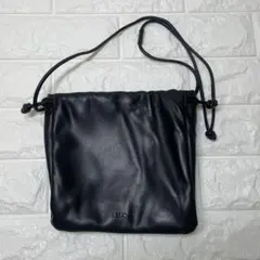 ESLOW エスロー ドローストリングショルダーバッグ　ブラック