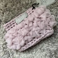 ハンドメイド フリルポーチ ポーチ 編み物